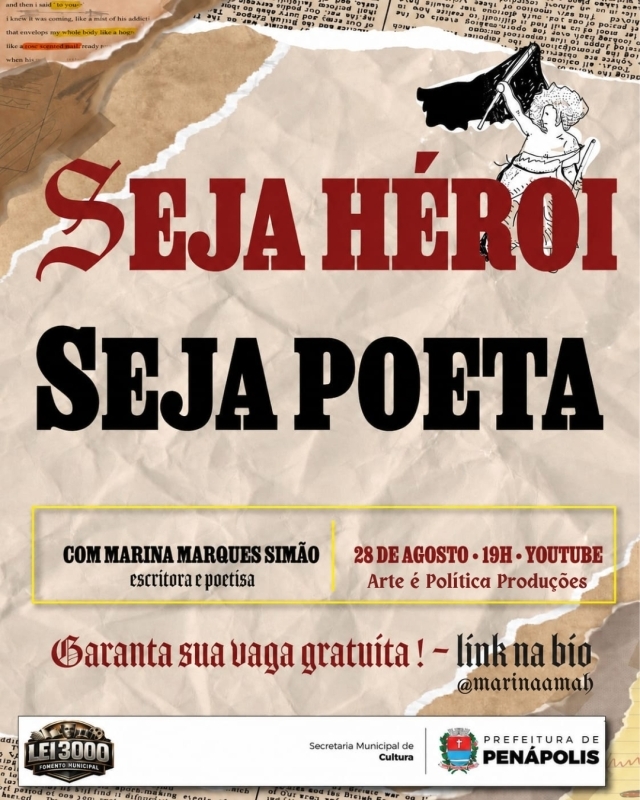 Noticia oficina-de-escrita-seja-heroi-seja-poeta-tera-encontro-on-line-nesta
