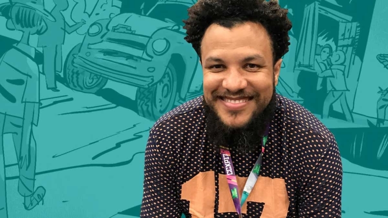 Noticia viagem-literaria-biblioteca-jayme-monteiro-recebe-autor-e-quadrinista